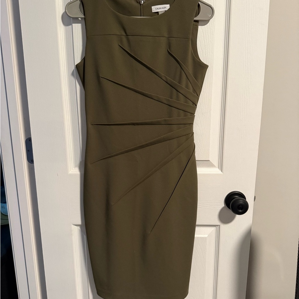 Calvin Klein Olive Green Mini Dress